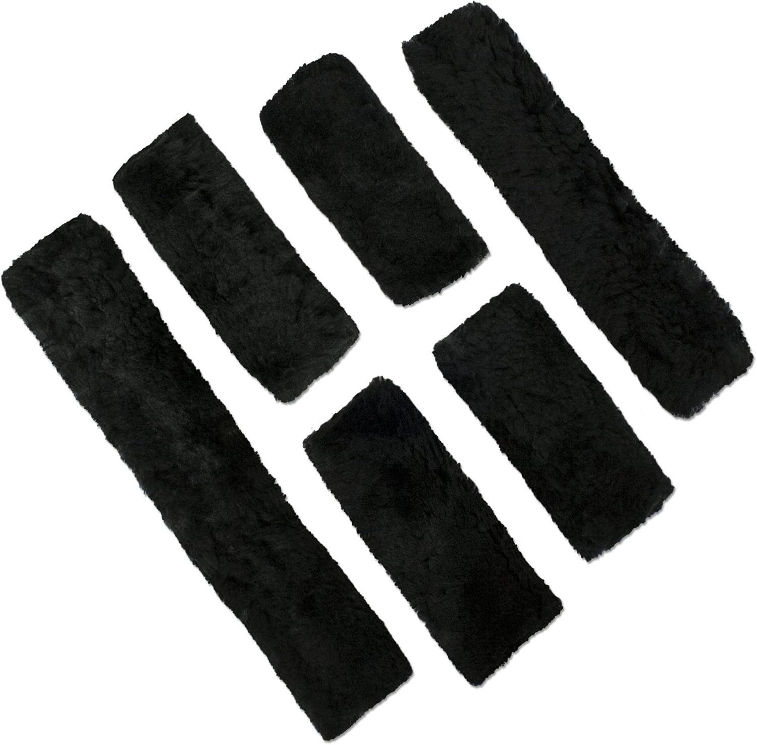 ECP Equine Comfort Products Merino Sheepskin Halter Fleece Set for Horses, 100% Natural Wool, Chafe Protection, Breathable Relief & Cushioned Comfort, Machine Washable, 6-Piece Set