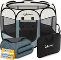 Siedihit Dog Playpen with Washable Pee Pad, Puppy Pet Cat Playpen Small Dogs by Siedihit