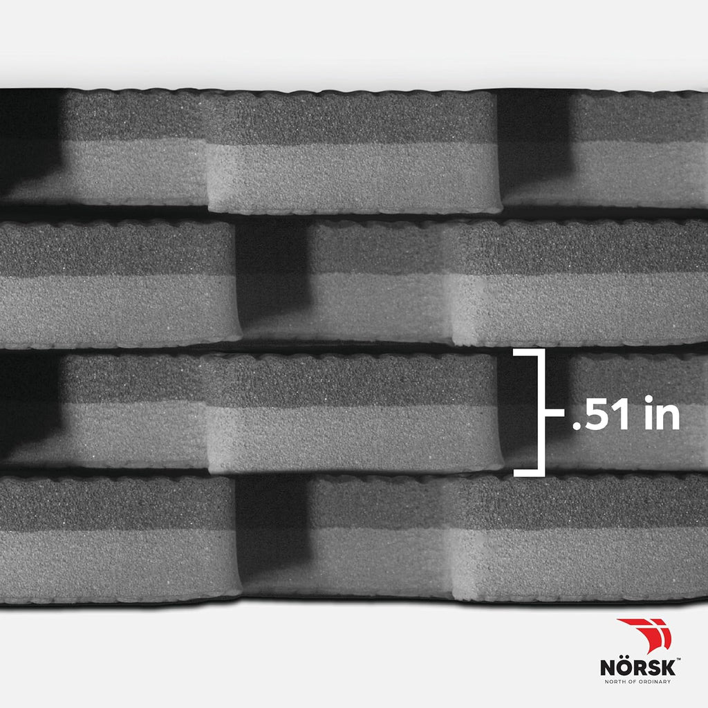 Norsk Multi-Purpose Reversible Floor Mats - EVA Interlocking Foam Tiles (Gray/Black 32 Tiles - 128 sq. Ft. 1/2" Thick)