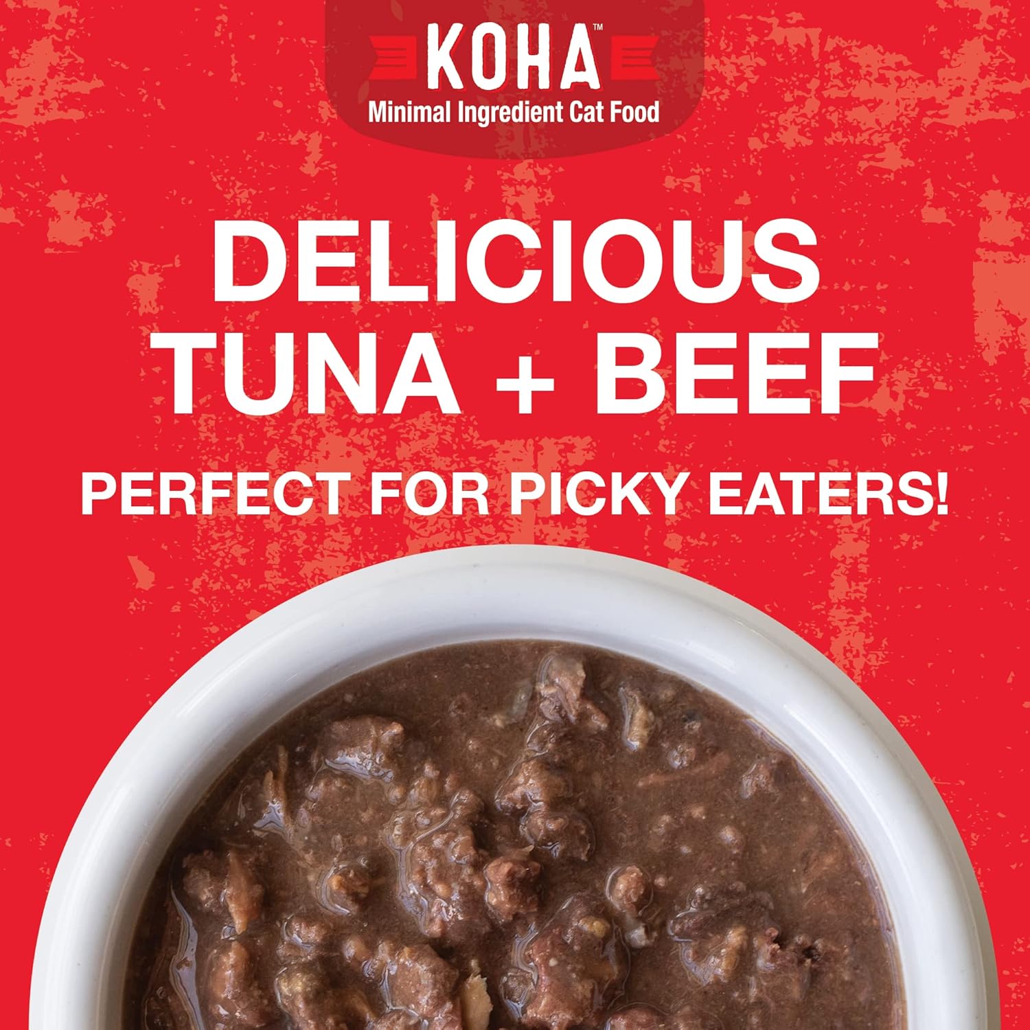KOHA Poké Bowl Tuna & Beef Entree in Gravy for Cats, 12-Pack of 3oz Pouches
