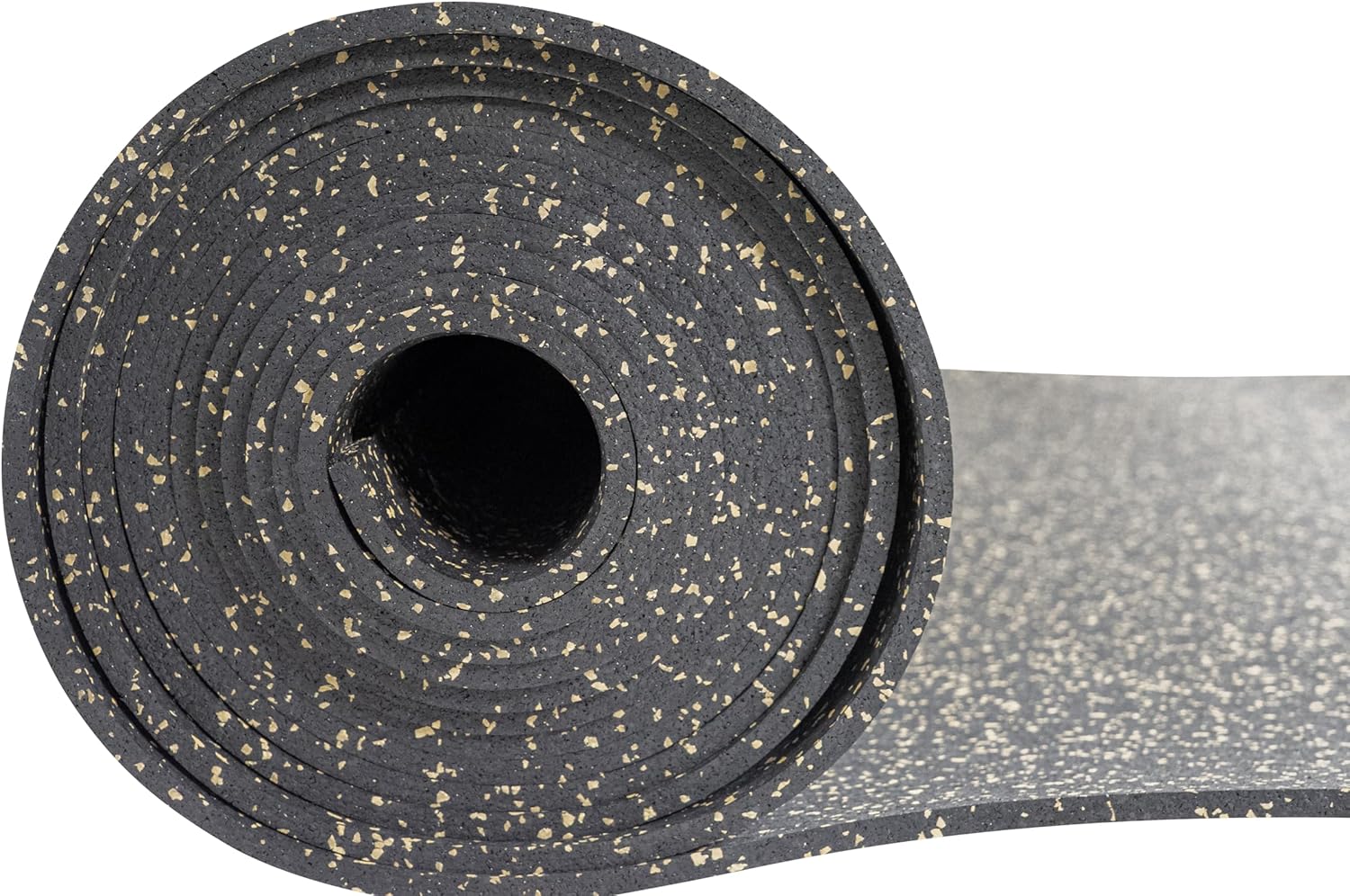 Playsafer Genaflex Rubber Gym Floor Mat, Heavy Duty Commercial Protective Gym Flooring Roll - 8mm Thick (10% Tan, 4' X 15')