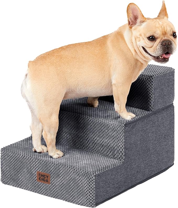 EHEYCIGA Dog Stairs for Small Dogs 13.5" H, 3-Step Dog Steps for Couch Sofa and - Image 8
