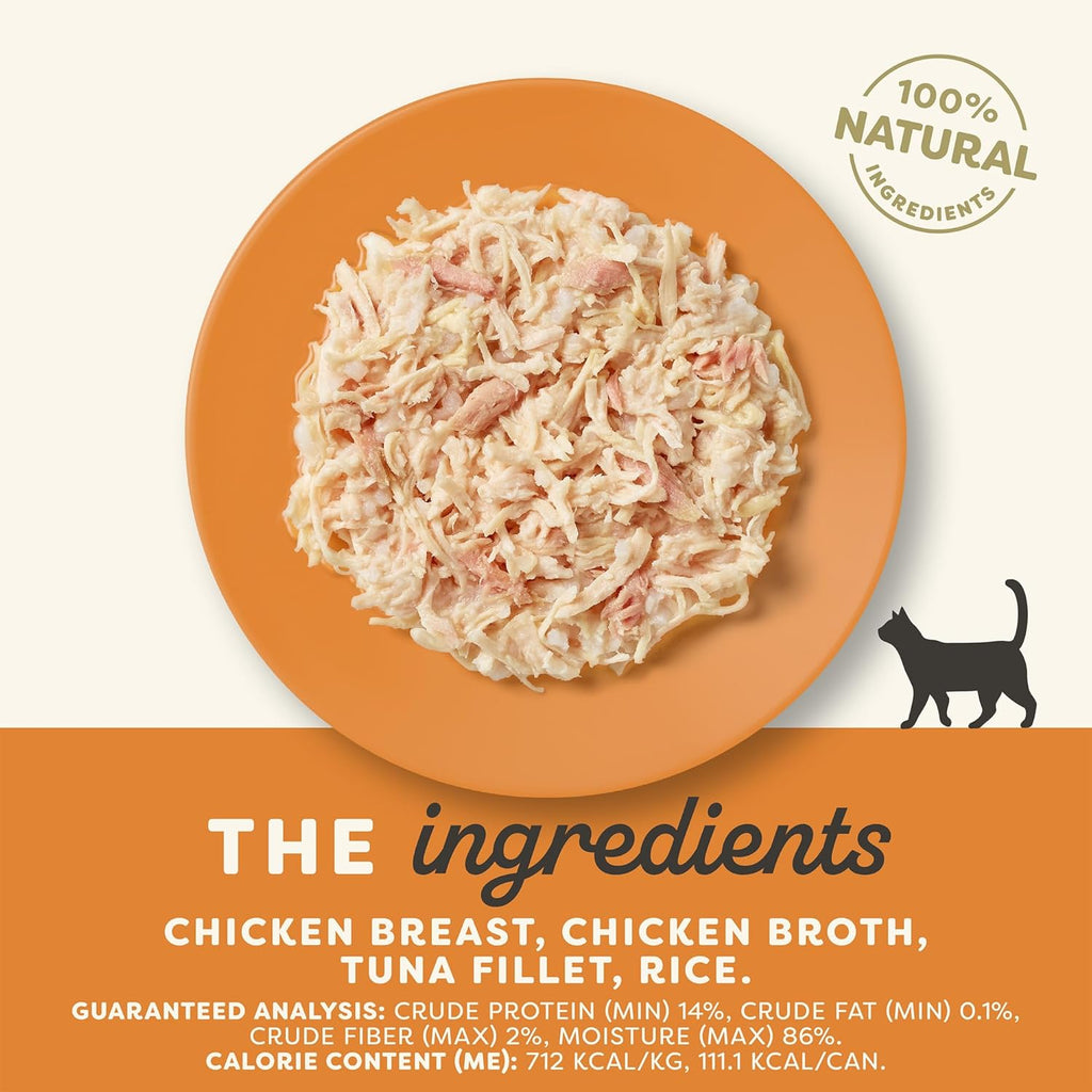 Applaws Natural Wet Cat Food in Broth, Limited Ingredient Canned Wet Cat Food, No Additives, Made with Natural Ingredients, Chicken Breast & Tuna Fillet in Broth (24 x 5.5oz Cans)
