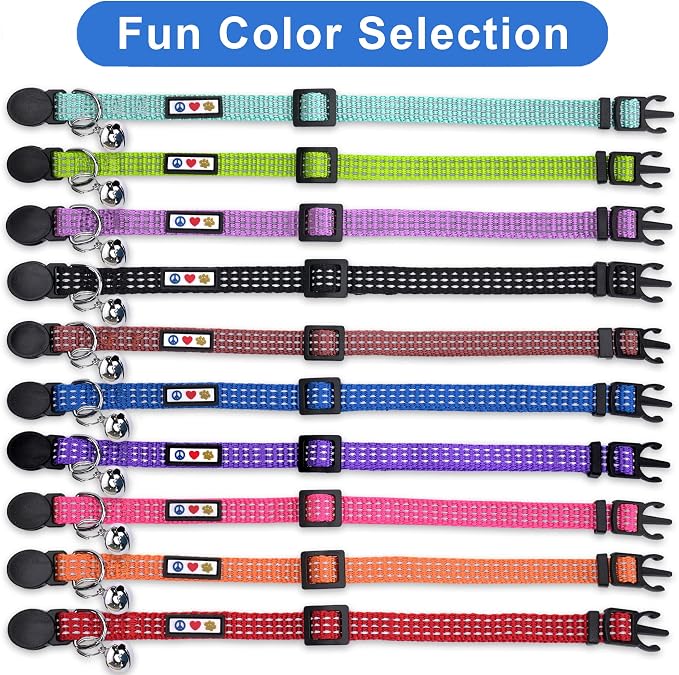 Pawtitas Reflective Black Cat Collar - Image 7