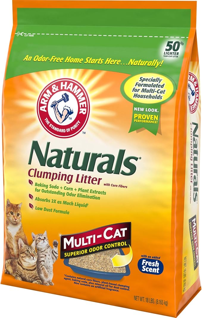 ARM & HAMMER Naturals Clumping Cat, Litter Odor Control, 18 lb. Bag - Image 12
