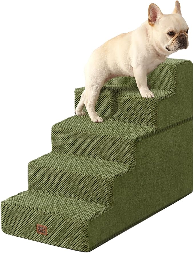 EHEYCIGA Dog Stairs for High Bed 22.5" H, 5-Step Dog Steps for Bed, Pet Steps by EHEYCIGA