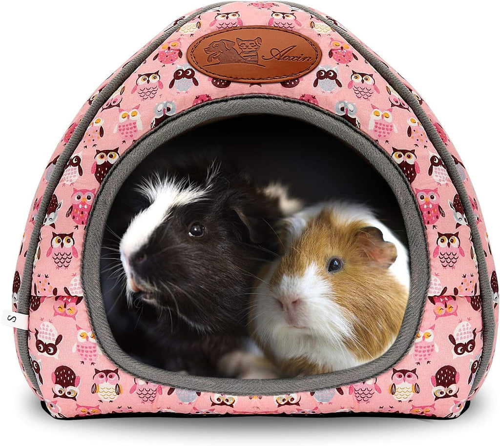 BWOGUE Guinea Pig House Bed Cozy Hamster Cave Large Hideout for Dwarf Rabbits Hedgehog Bearded Dragon Winter Nest Hamster Cage Accessories