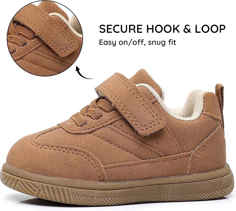 Apakowa First Walker Sneakers Shoes for Infant Baby Toddler Boys and Girls – Wide Toe Box Baby Shoes Soft Sole All Season Size 6 9 12 18 24 Months