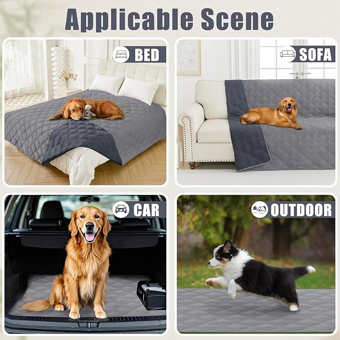 Smiry Waterproof Dog Bed Cover Blanket 52x82, Soft Reversible Pet Blanket - Image 5