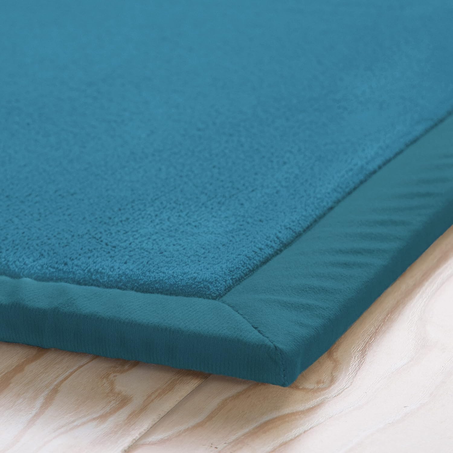 Loartee Nursery Rug Coral Velvet Crawling Rugs Mat Area Rugs Play Crawling Mat(6'8"x7'9", Blue) for Toddler Children Play Mat Yoga Mat Exercise Pads Carpet