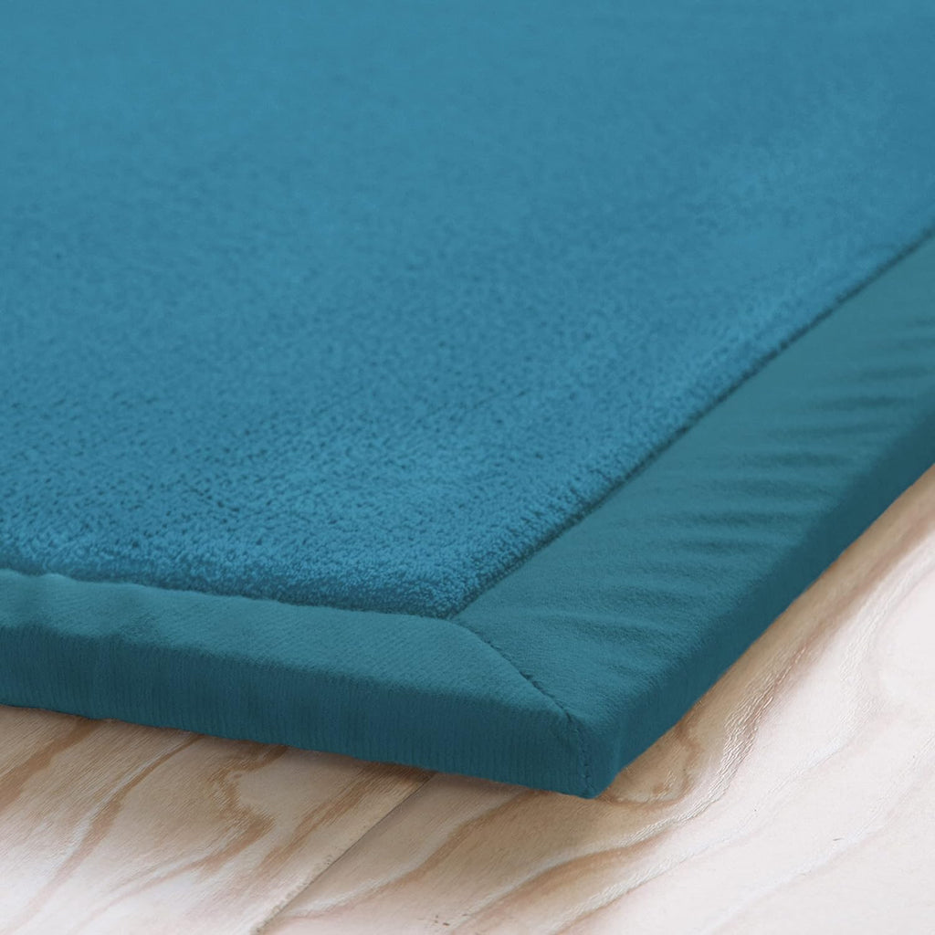 Loartee Nursery Rug Coral Velvet Crawling Rugs Mat Area Rugs Play Crawling Mat(4'9"x4'9", Blue) for Toddler Children Play Mat Yoga Mat Exercise Pads Carpet