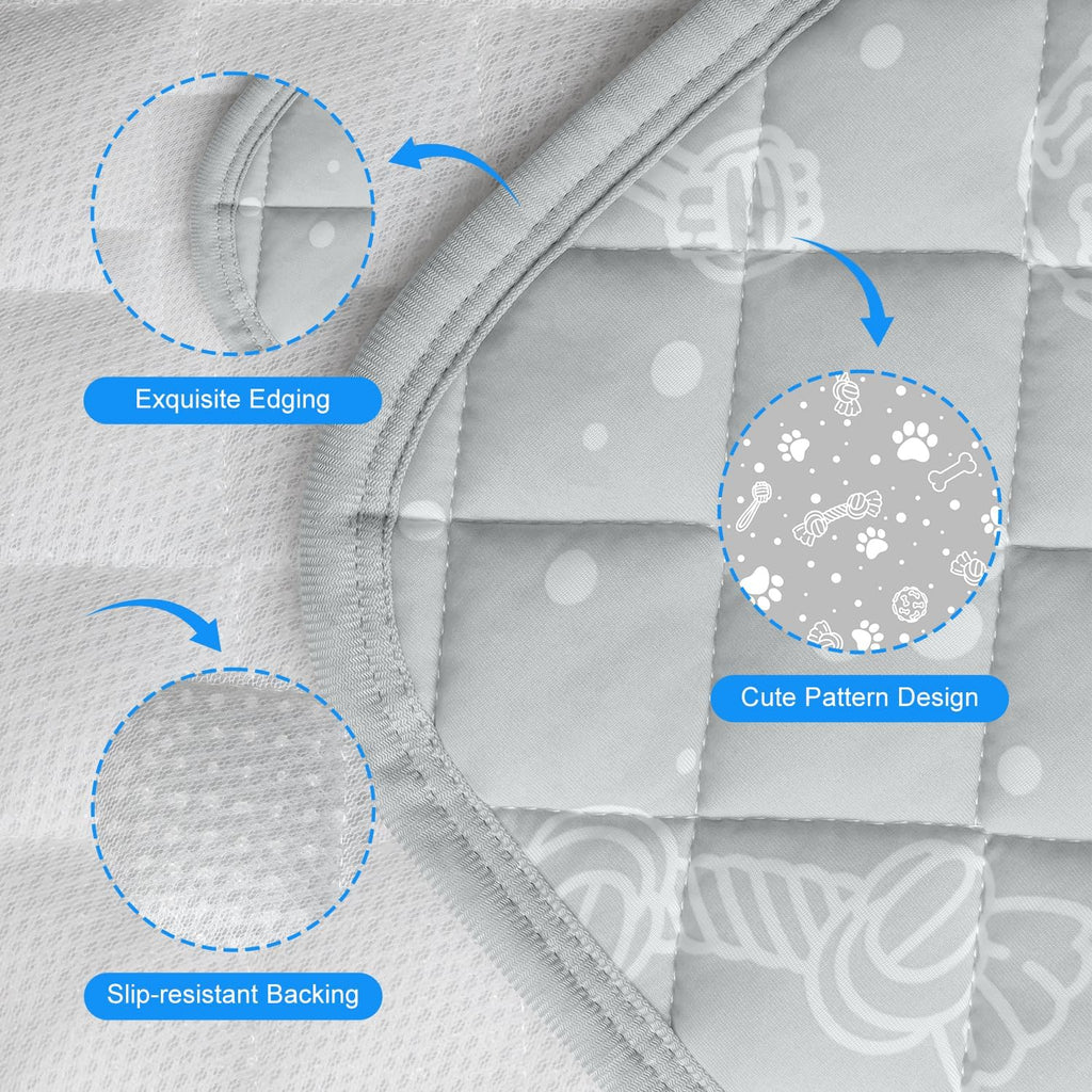 MH MYLUNE HOME Self Cooling Mat for Large Dog, 44”x32” Arc-Chill Cooling Fiber & Endothermic Color Changing Pet Cooling Pad, Foldable & Washable Non-Toxic Summer Pet Blanket