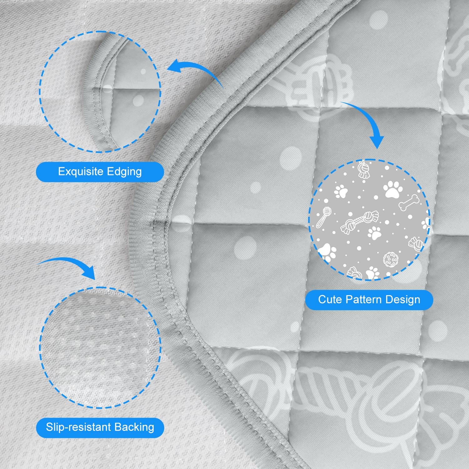 MH MYLUNE HOME Self Cooling Mat for Large Dog, 44”x32” Arc-Chill Cooling Fiber & Endothermic Color Changing Pet Cooling Pad, Foldable & Washable Non-Toxic Summer Pet Blanket