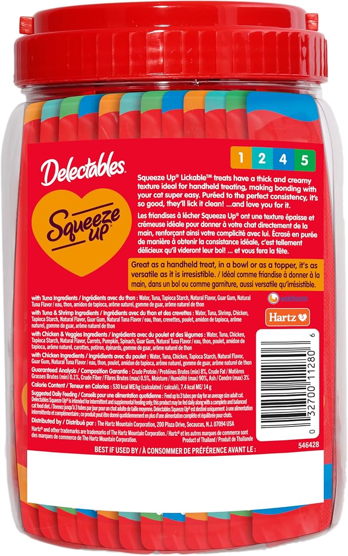Delectables Squeeze Up Variety Pack, Creamy Squeezable Puree, Lickable Wet Cat - Image 7