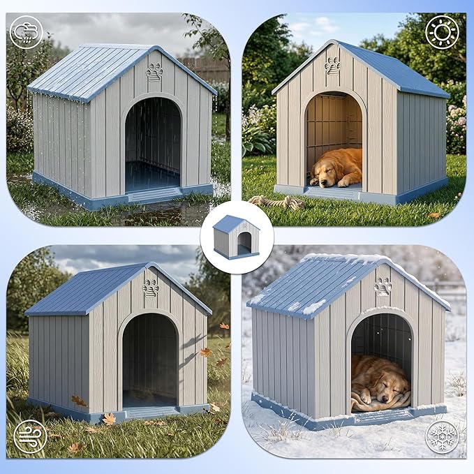 DRATO Outdoor Dog House Waterproof Roof, Large Capacity Pet House - Image 6