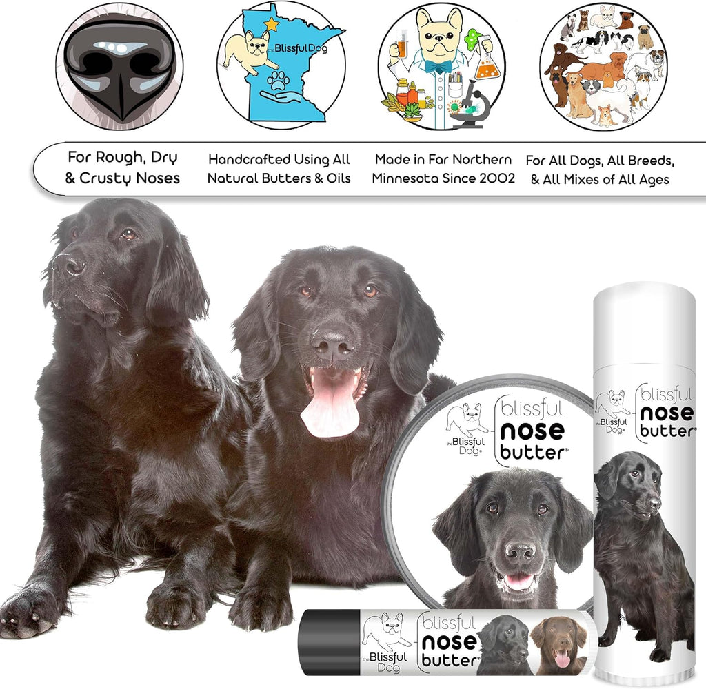 The Blissful Dog Flat-Coat Retriever Unscented Nose Butter - Dog Nose Butter, 0.15 Ounce