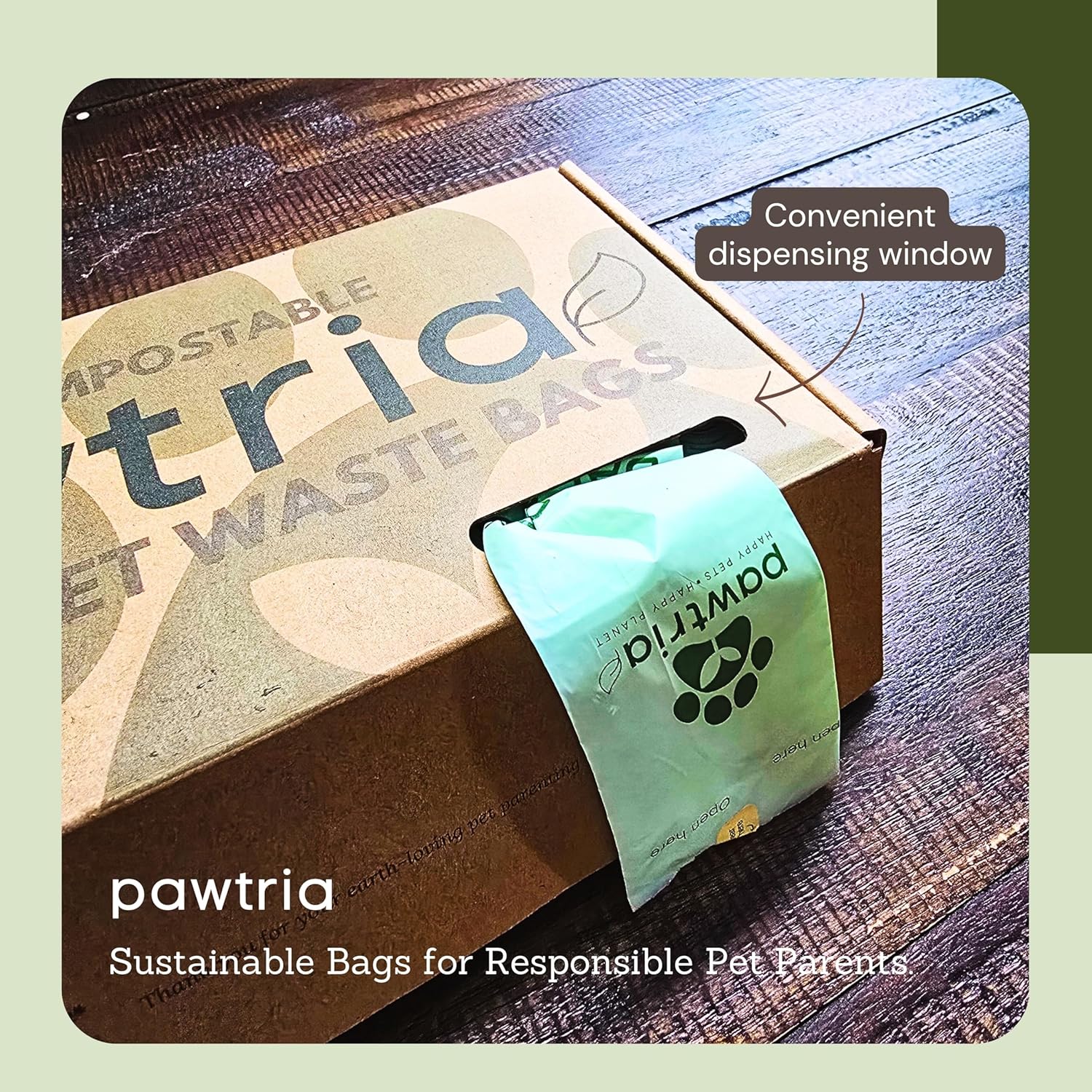 Pawtria Certified Home Compostable Dog Poop Bags (480), Value pack, Biodegradable Poop Bags, Cat Litter, Vegetable Starches, Eco-friendly Dog Waste Bags, Leak proof, Easy to Open, Give Back