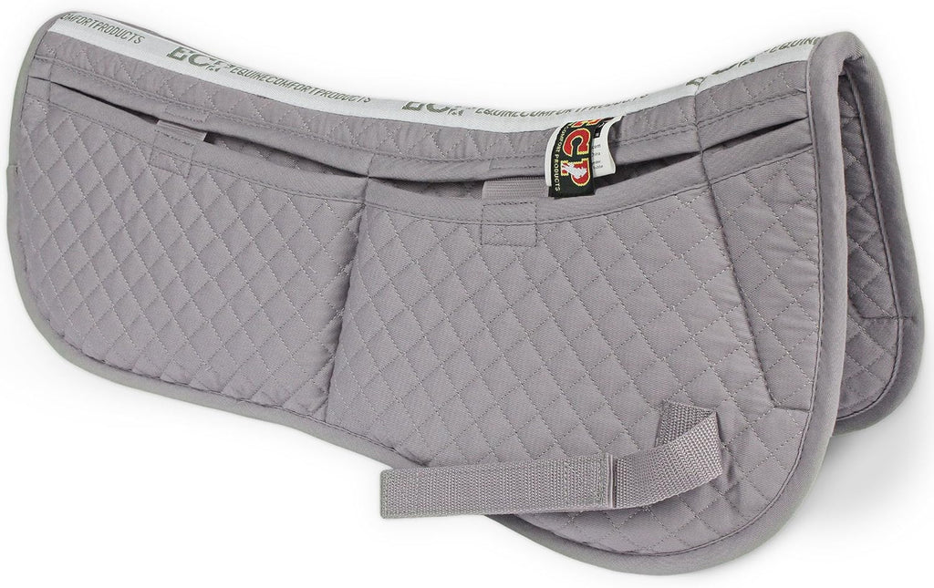 ECP Equine Comfort Products Adjustable Shock Absorbing Memory Foam Half Saddle Pad, Injury Prevention & Pressure Relief, Customizable Fit, Breathable for All Riding Styles