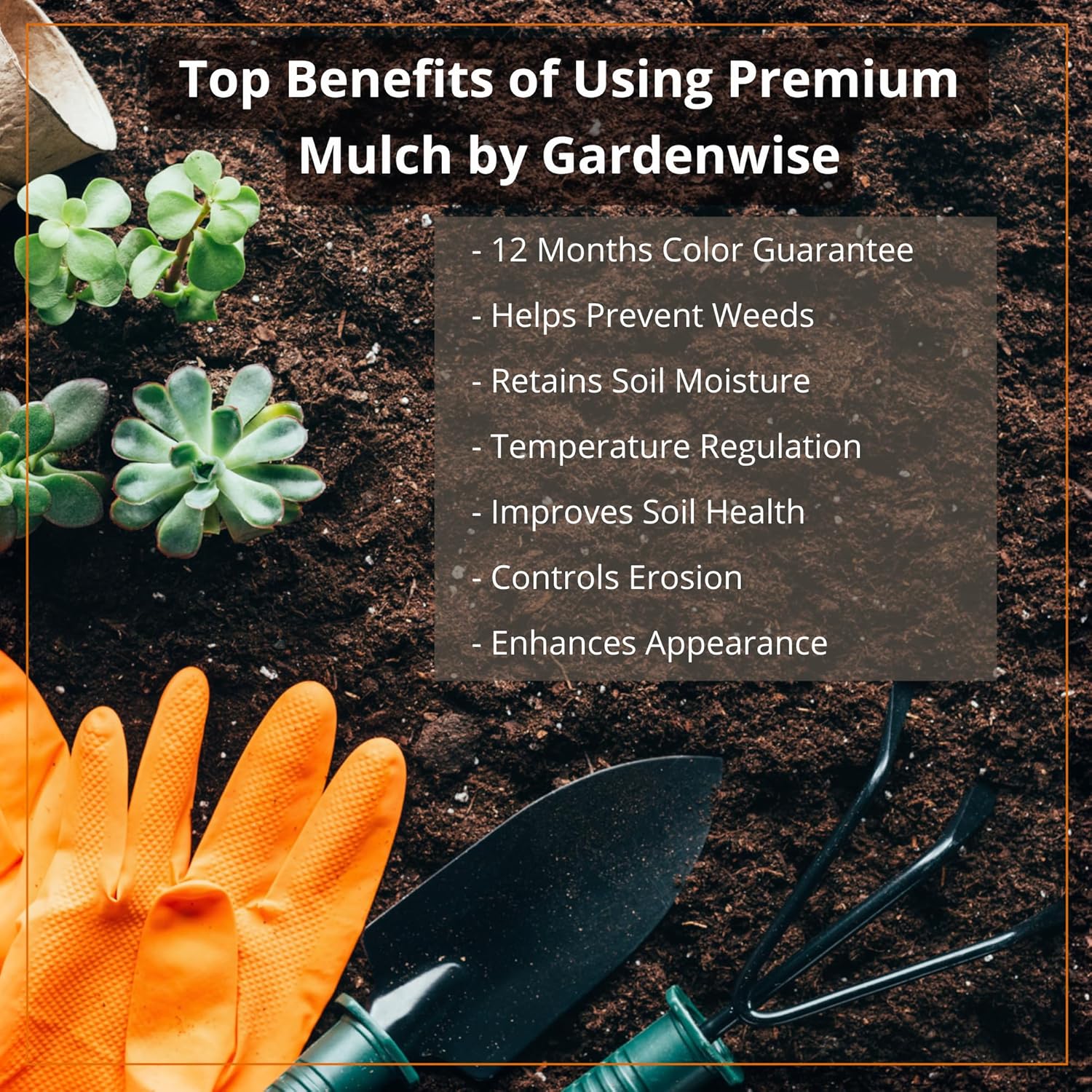 Premium Gold Wood Mulch for Landscaping, Gardens, Lawns, Potting Media, and Potted Plants (0.2 CF - 4.8 L - 5 QTS)