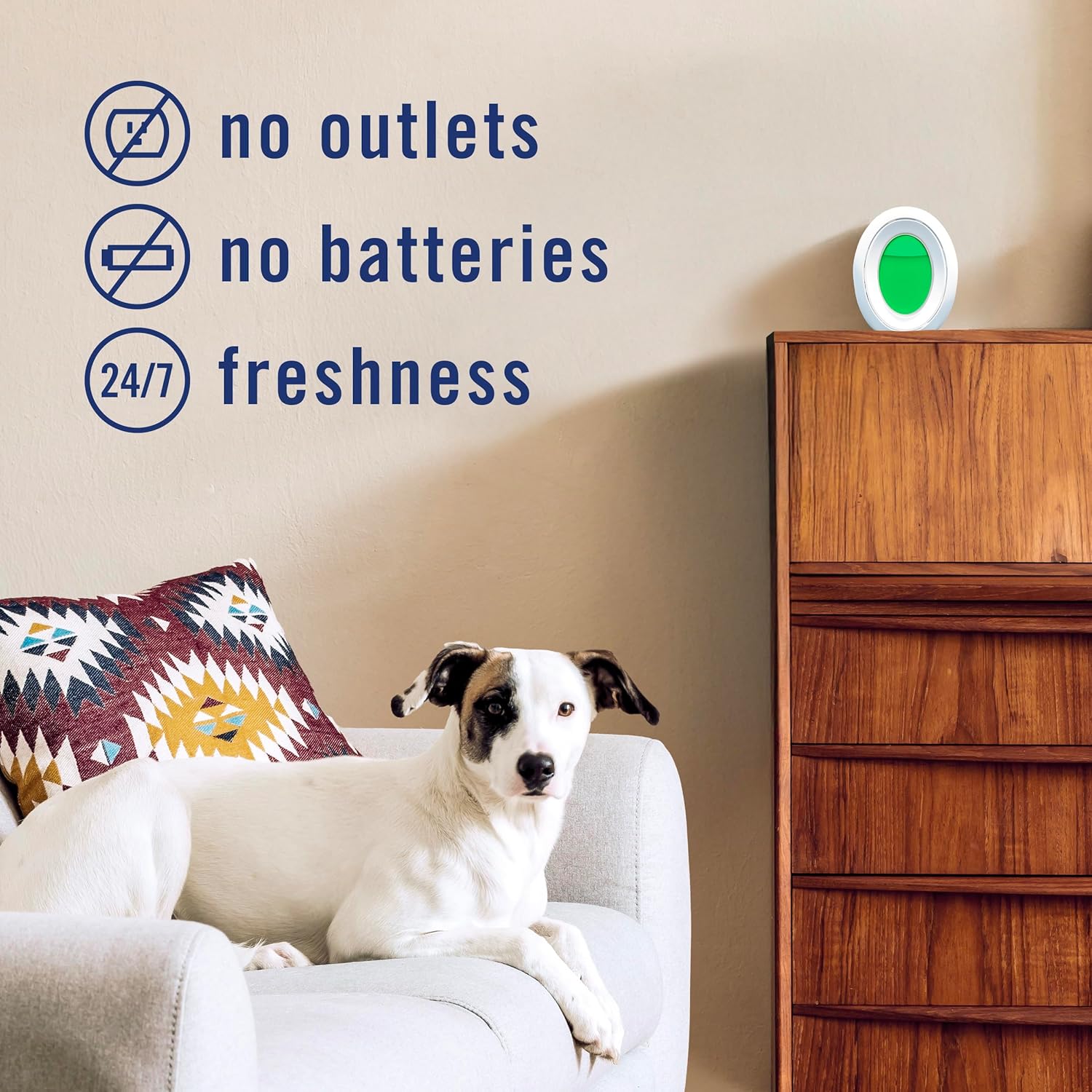 Febreze Bathroom Air Freshener, Odor-Fighting, Plug In Alternative, Air Fresheners for Home and Bathroom and Kitchen, Closet Air Fresheners, Heavy Duty Pet Scent, 4 Count