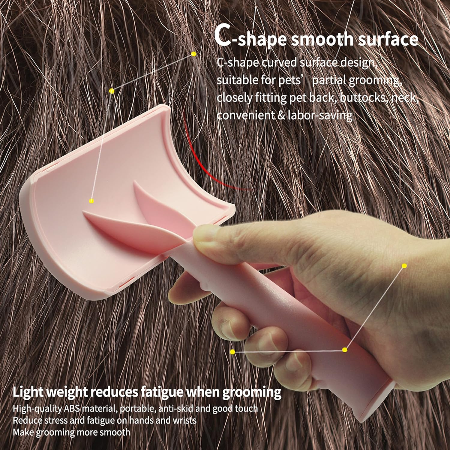 Super Dense Soft Slicker Brush for Thick and Long Fur Dogs - Grooming Brush for Fluff, Shedding, Tangles on Goldendoodles - 25mm (1")