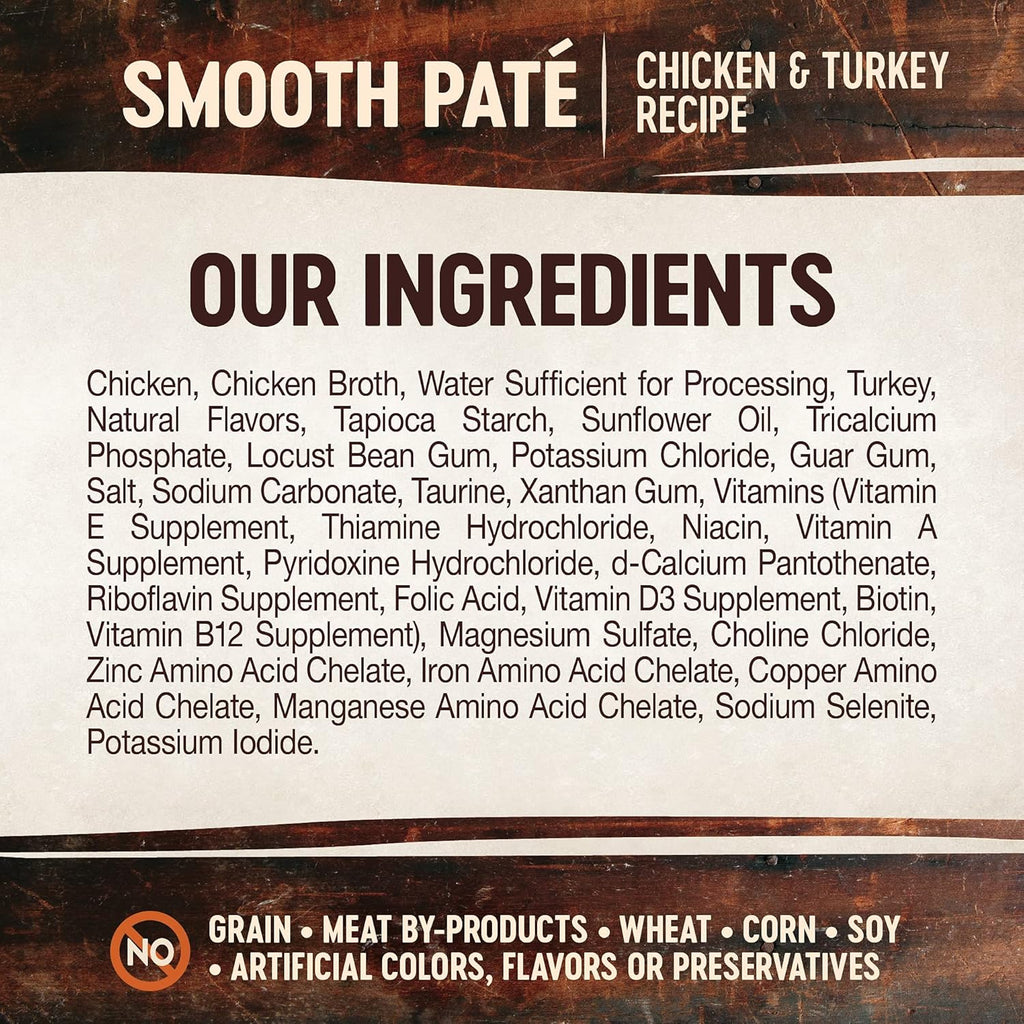 Wellness CORE Tiny Tasters Pate Adult Wet Cat Food, Natural, Protein-Rich, Grain Free, 1.75 Ounce Pouch, 12 Pack (Chicken & Turkey)