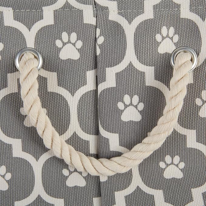 Bone Dry Pet Storage Collection Lattice Paw Print, Small Round - Image 4