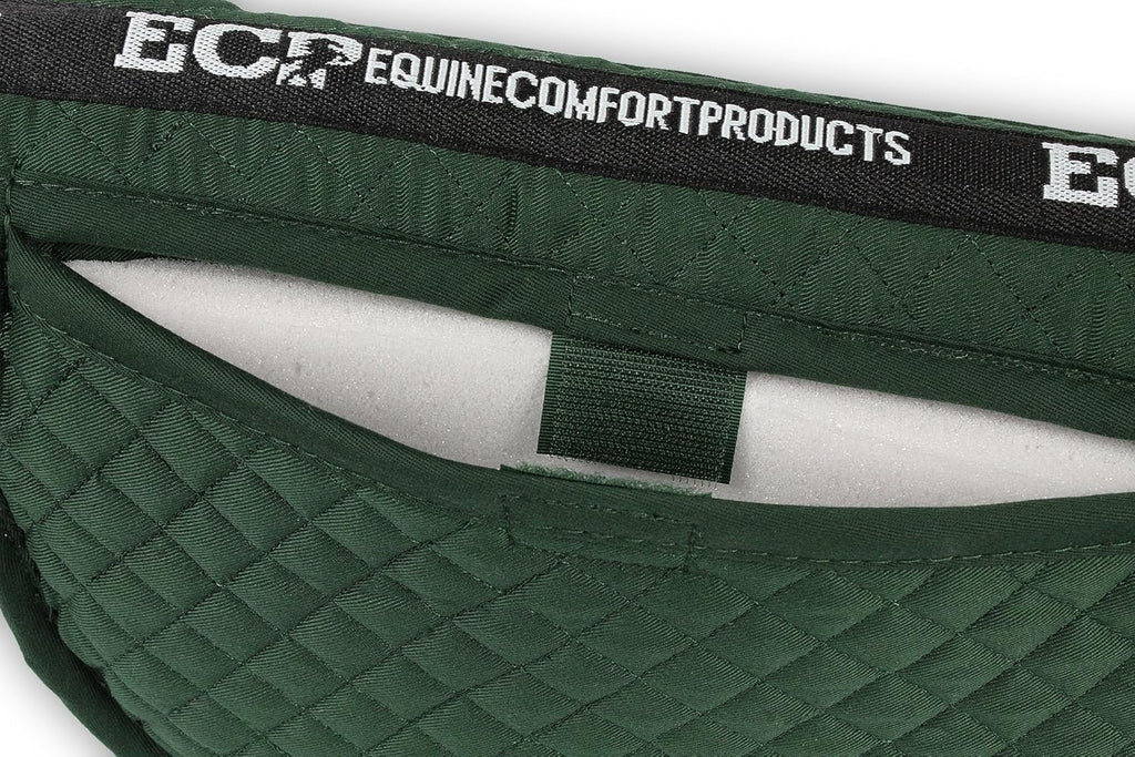 ECP Equine Comfort Products Adjustable Shock Absorbing Memory Foam Half Saddle Pad, Injury Prevention & Pressure Relief, Customizable Fit, Breathable for All Riding Styles