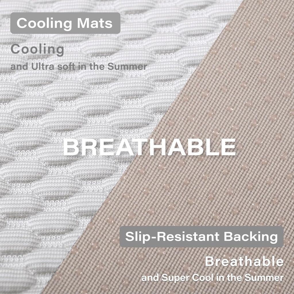 MICROCOSMOS Pet Cooling Mat & Sleeping Pad- Breathable Bubble Surface, EZ Clean. Keep Cooling for Pets, Kids and Adults in Summer.(GreyWhite, 59" x 40")