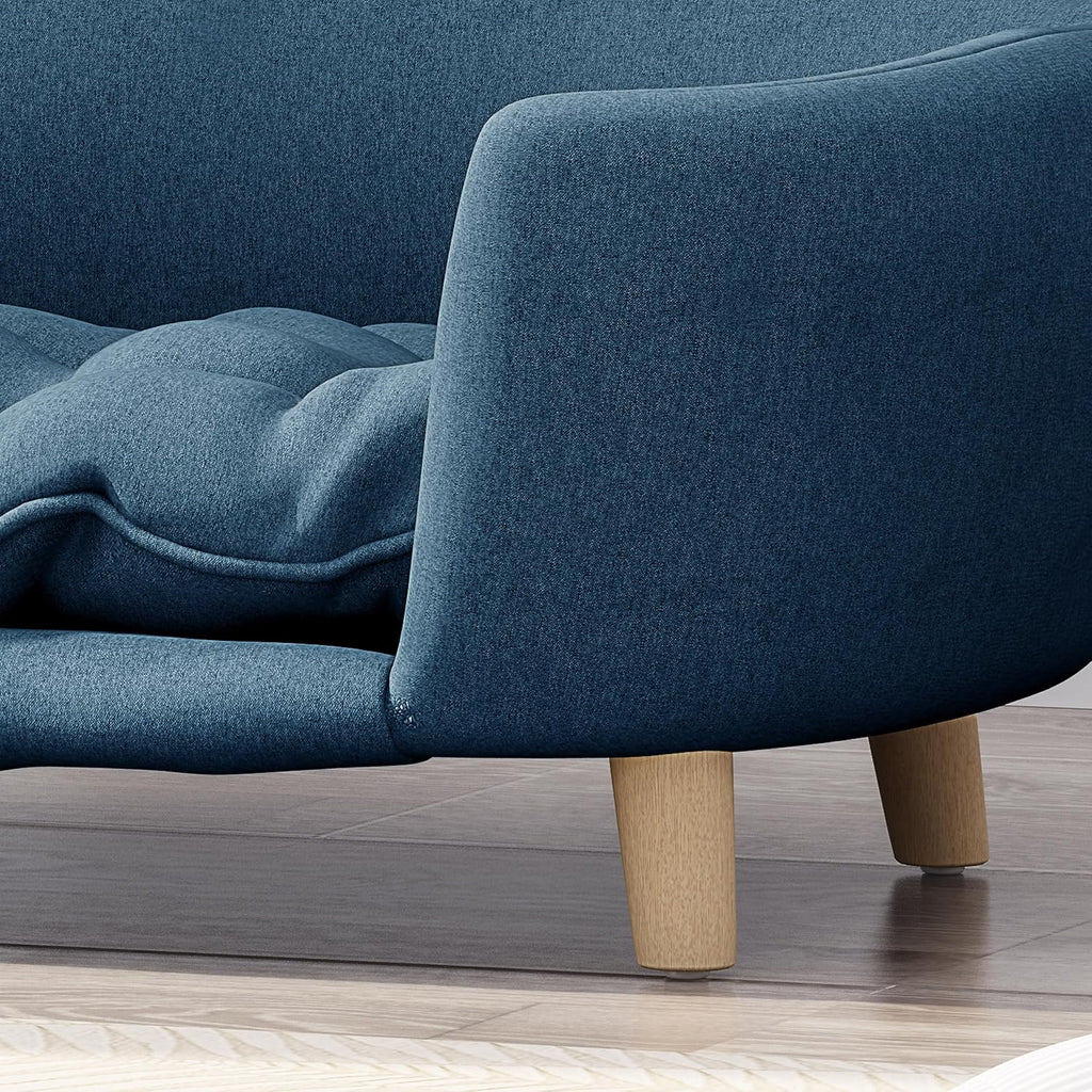 Christopher Knight Home Elroy Orthopedic Dog Bed, Elevated Dog Sofa Bed for Small Dog, Supportive Foam Pet Couch Bed with Wooden Legs, Modern Pet Sofa Bed, Navy Blue