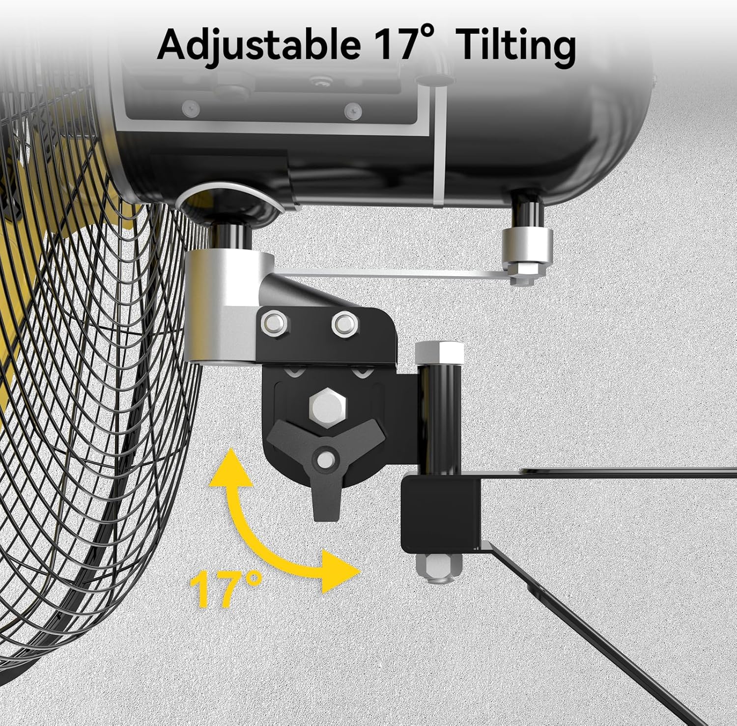8800 CFM 24" Outdoor Commercial Wall Fan Oscillating, IP44 Waterproof Wall Mount Fan, Heavy Duty, 3 Speed, Adjustable Tilt for Factory, Warehouse, Garage, ETL Listed