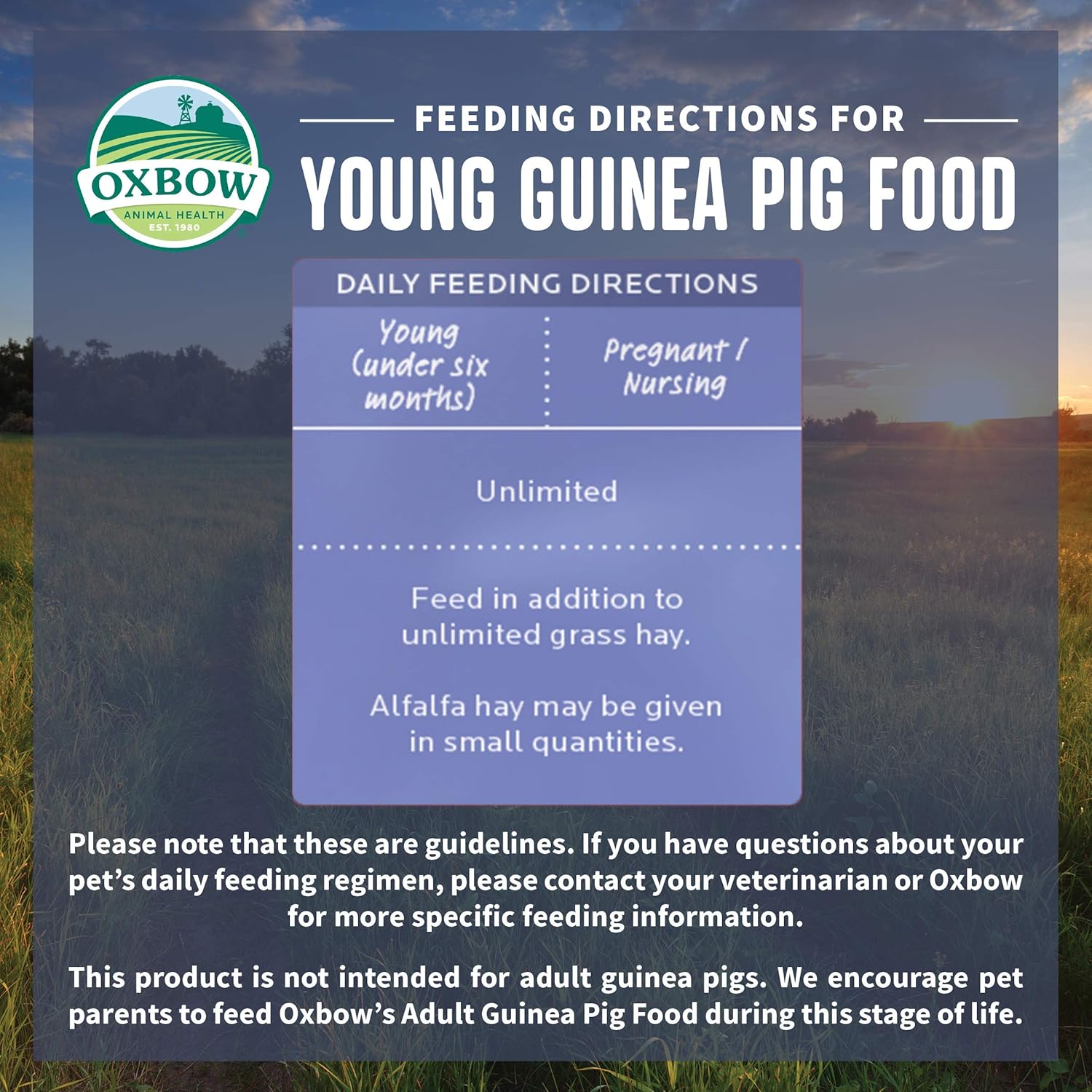 Oxbow Essentials Young Guinea Pig Food - 25 lb.