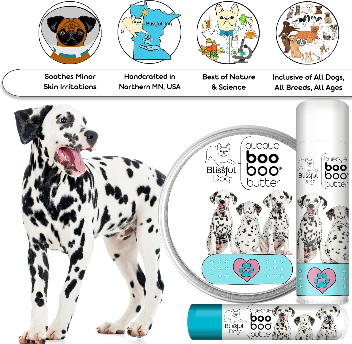The Blissful Dog Dalmatian Boo Boo Butter, 4-Ounce
