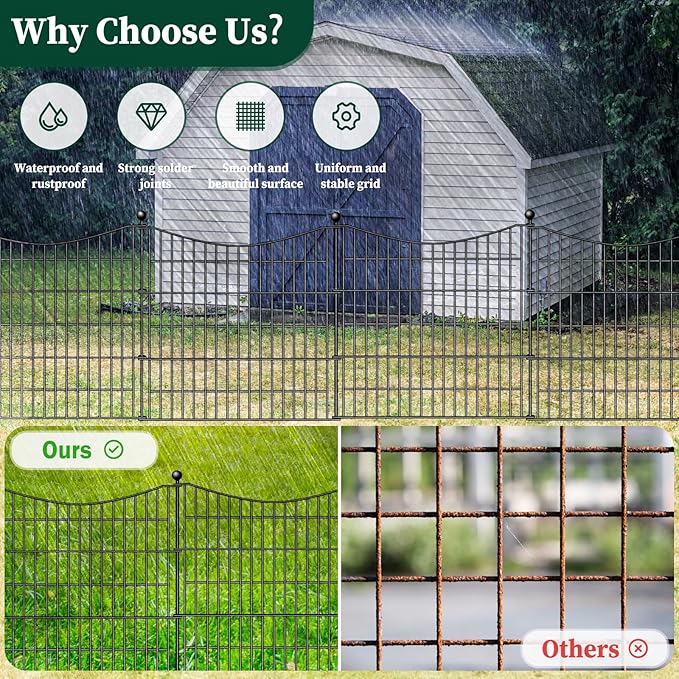 5 Panels Decorative Garden Fence - Image 3