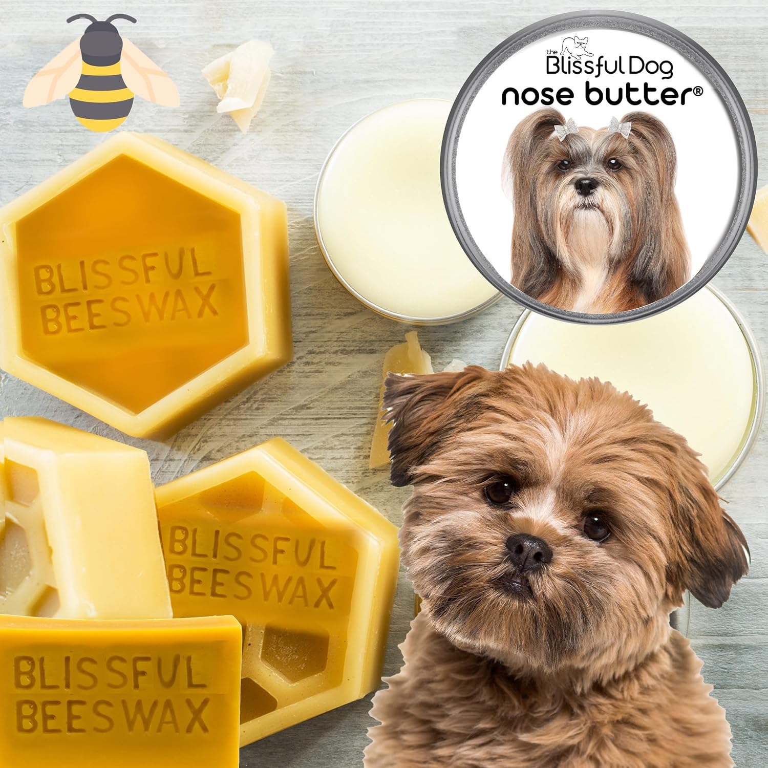 The Blissful Dog Lhasa Apso Unscented Nose Butter - Dog Nose Butter, 16 Ounce