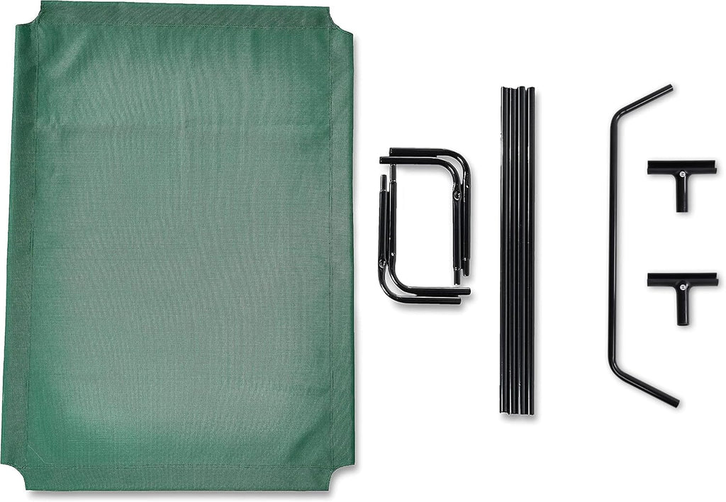 Amazon Basics Cooling Breathable Elevated Dog Bed with Durable Metal Frame, for Large Dogs, X-Large, 60 x 37 x 9 Inch, Green