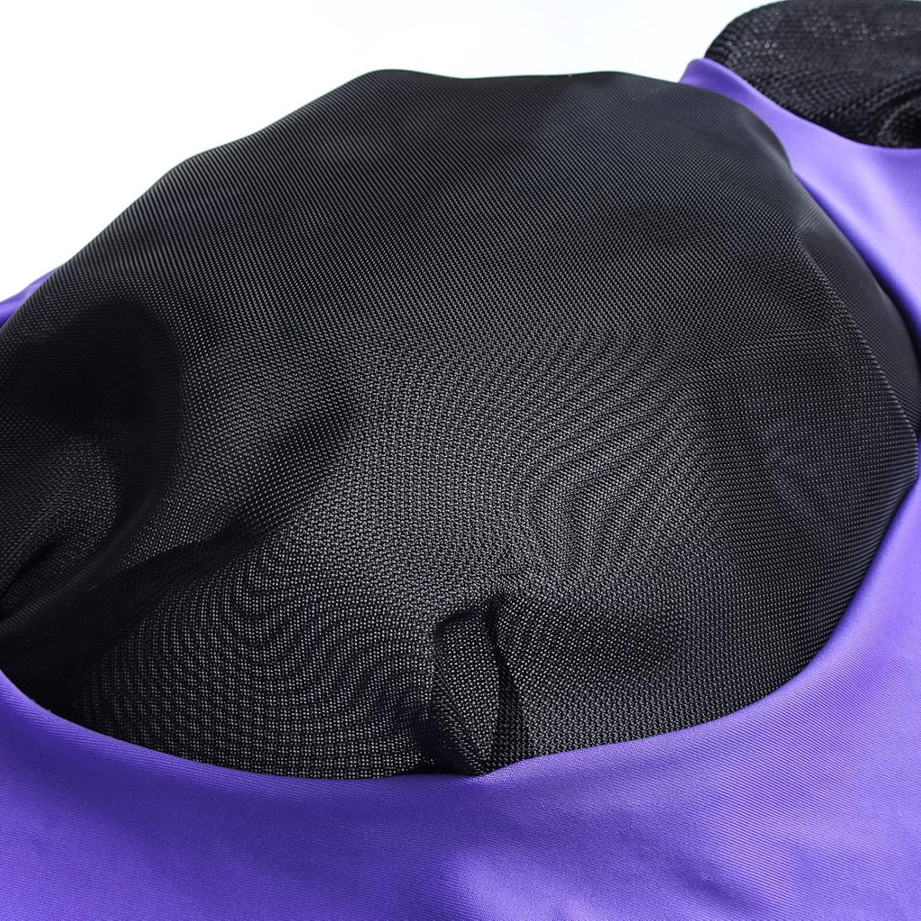 Horse Fly Mask with Ears - Large Eye Space for Full Vision, Breathable Stretch Comfort Fit, UV Protection, Forelock Opening, Easy Pull-On Violet Cob