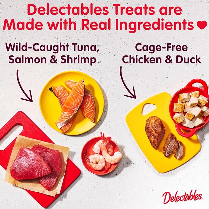 Delectables Squeeze Up Variety Pack, Creamy Squeezable Puree, Lickable Wet Cat - Image 2