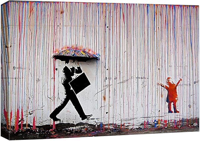 SIGNWIN Canvas Wall Art - Banksy Canvas Painting Home Artwork Decoration for Living Room,Bedroom - 32x48 inches