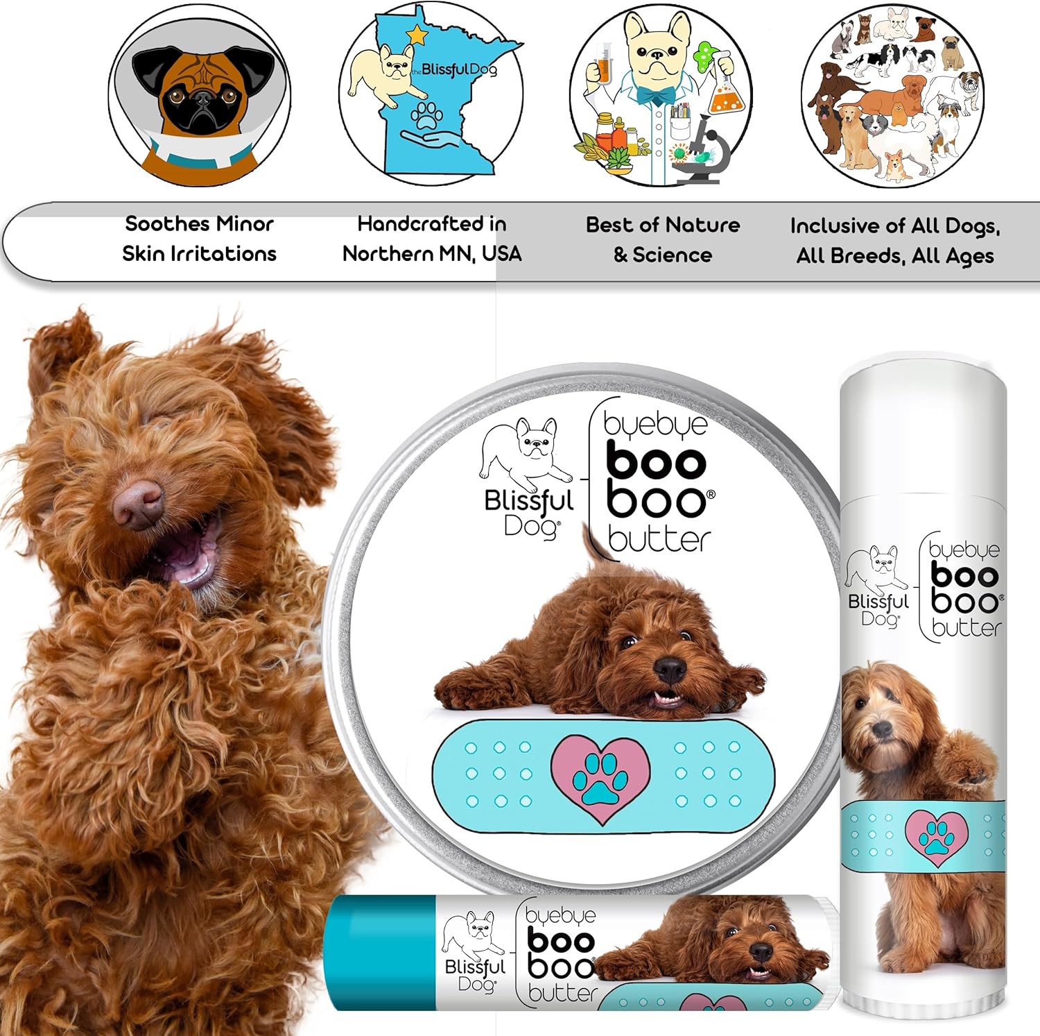 The Blissful Dog Labradoodle Boo Butter, 8 oz