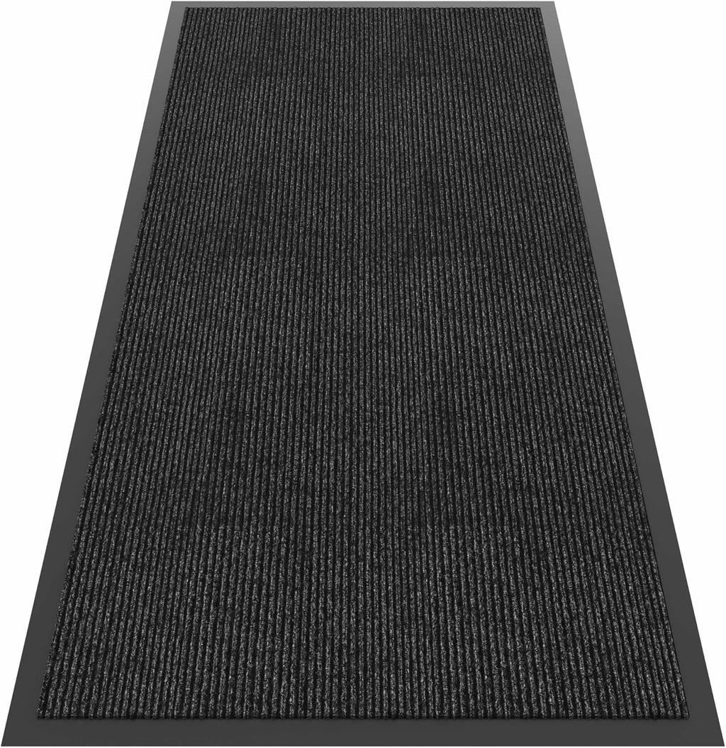 Front Door Mat, 4'x8' Indoor Outdoor Door Mat, Commercial Industrial Entrance Doormat, Heavy Duty Welcome Mat, Rubber Backing Non Slip Doormat for Entryway