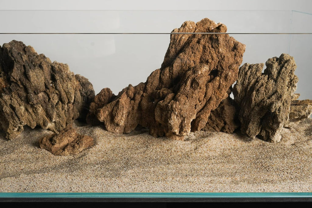 LANDEN Chingwe Aquascape Sand for Aquarium Landscape 2L(7.52lbs), Fish Tank Decorative Sand, Natural Cosmetic Gravel, Light Color Gravel 0.4-0.9mm