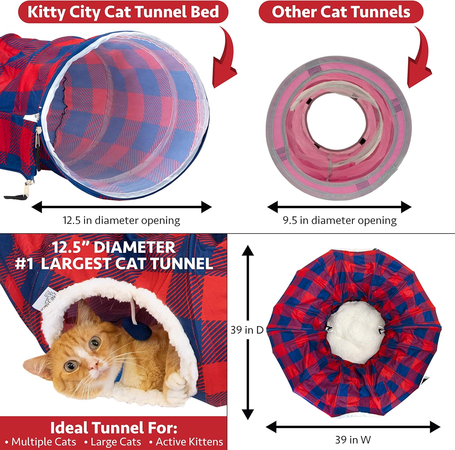 Plaid Tunnel Bed
