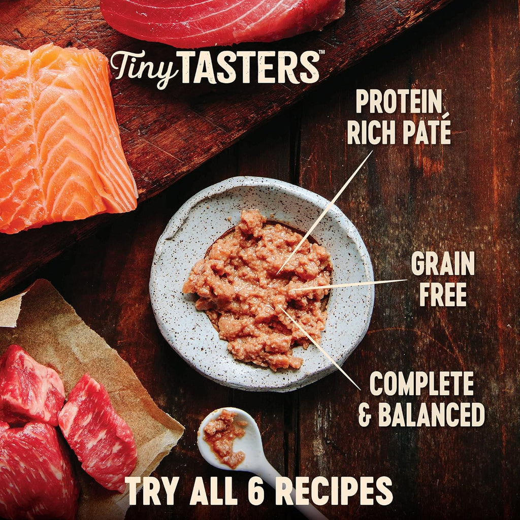 Wellness CORE Tiny Tasters Pate Adult Wet Cat Food, Natural, Protein-Rich, Grain Free, 1.75 Ounce Pouch, 12 Pack (Chicken & Turkey)