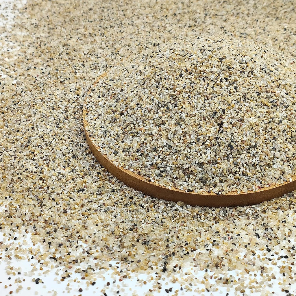 20 lbs Aquarium Sand, 0.6-1.2 mm Aquarium Substrate for Freshwater Fish Tank. Decorative River Rocks Gravel for Fish Tank, Plants Potted, Fire Pits, Candle, Vase and Crafts