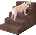 EHEYCIGA Dog Stairs for High Bed 25" H, 5-Step Extra Wide Dog Steps for Bed by EHEYCIGA