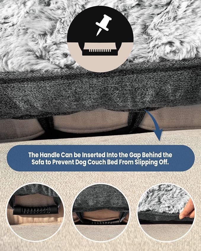 Calming Large Dog Bed for Couch, 41 x 37 inch Removable Couch Cover for Dogs - Image 4