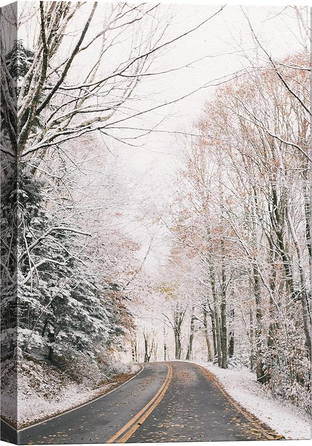 SIGNWIN Canvas Wall Art Woodland Nursery Decor Winter Trees Cool Dramatic Forest Multicolor Nature Photography Rustic - 12x18 inches