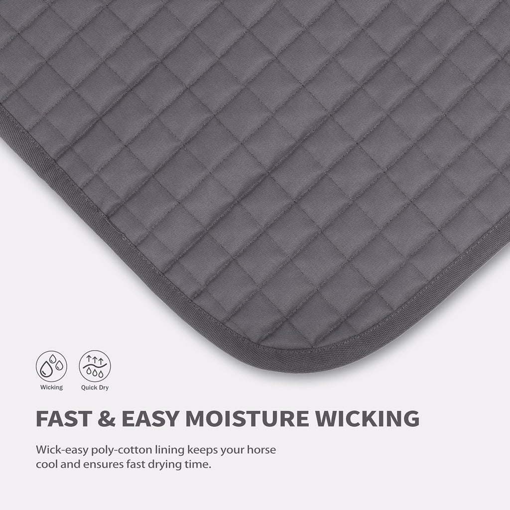 Tackmore Western Saddle Pad Adjustable with Side Pockets and Foam Inserts Shock-Absorbing Riding Pad