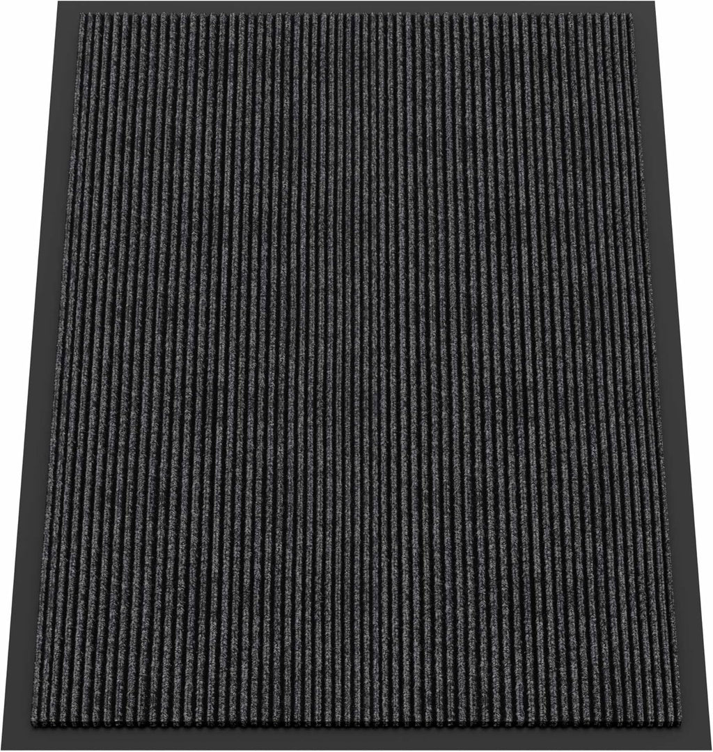 Indoor Outdoor Door Mat, 4’ x 3' Doormat for Entryway, Rubber Backing Non Slip Front Door Mat Outside Entrance, Super Absorbent Commercial Floor Mat for Home Office